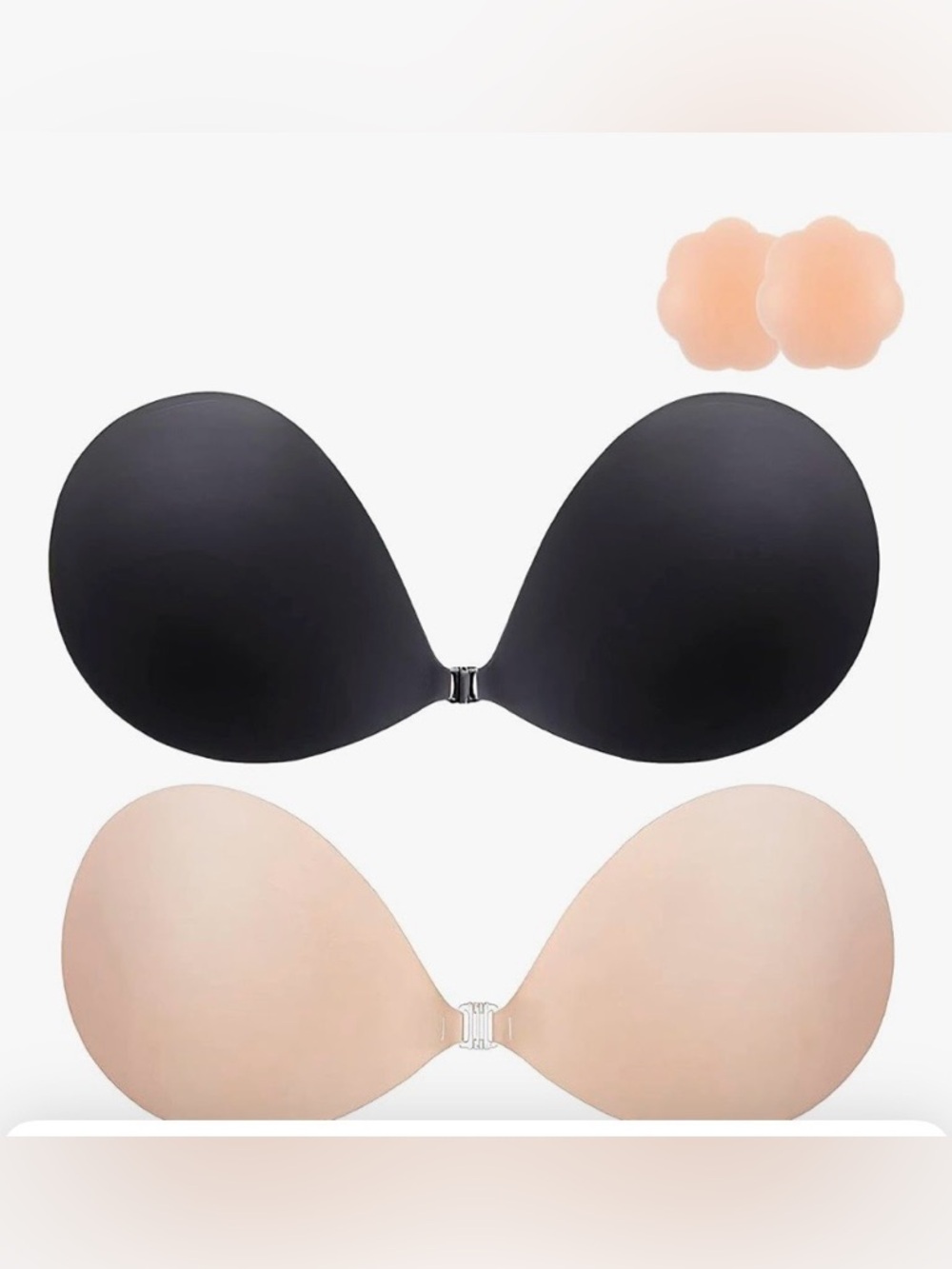 Strapless Adhesive Backless Bra - Black and Nude